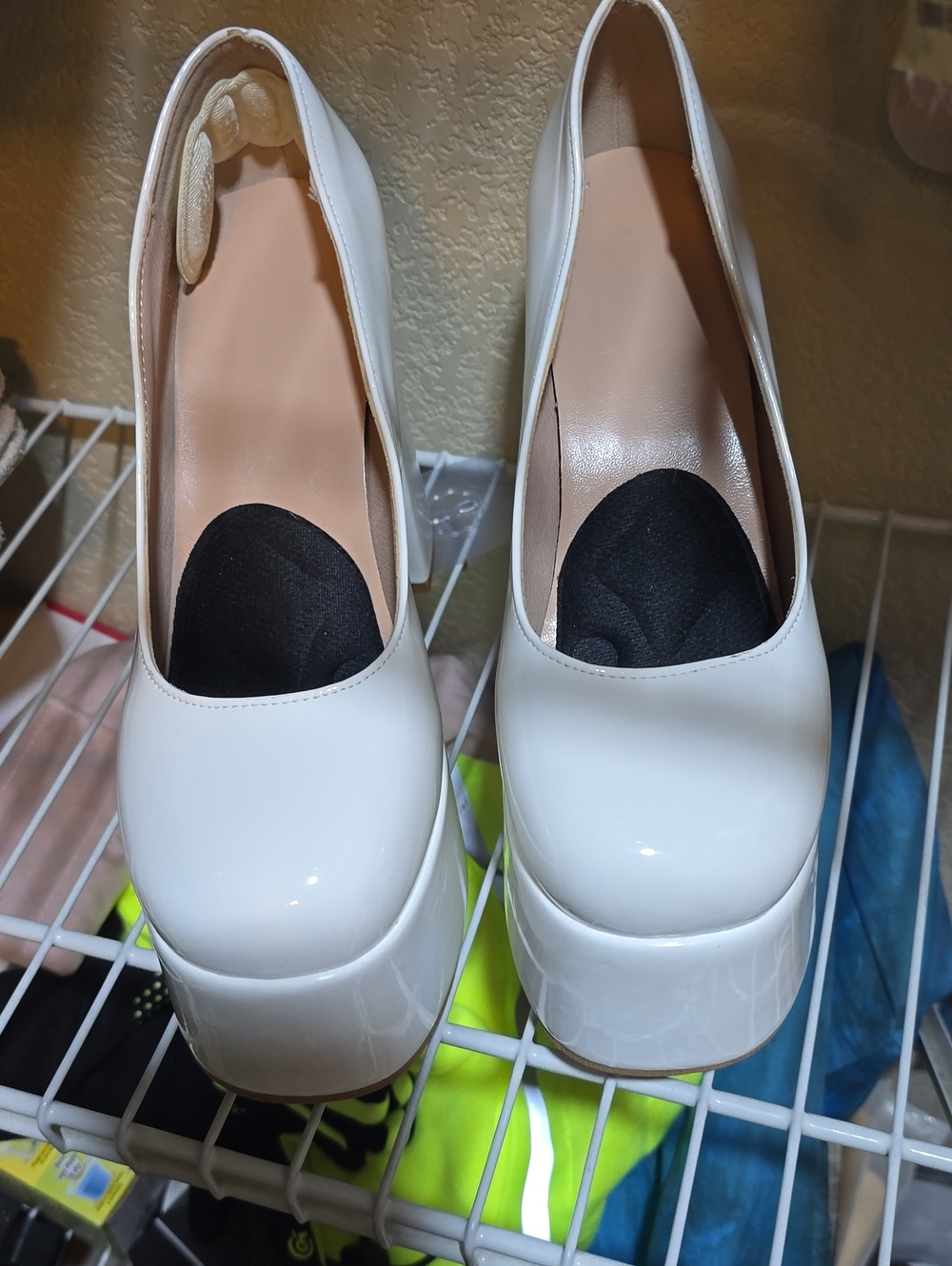 Women's White Platform Pumps - Classic High Heel